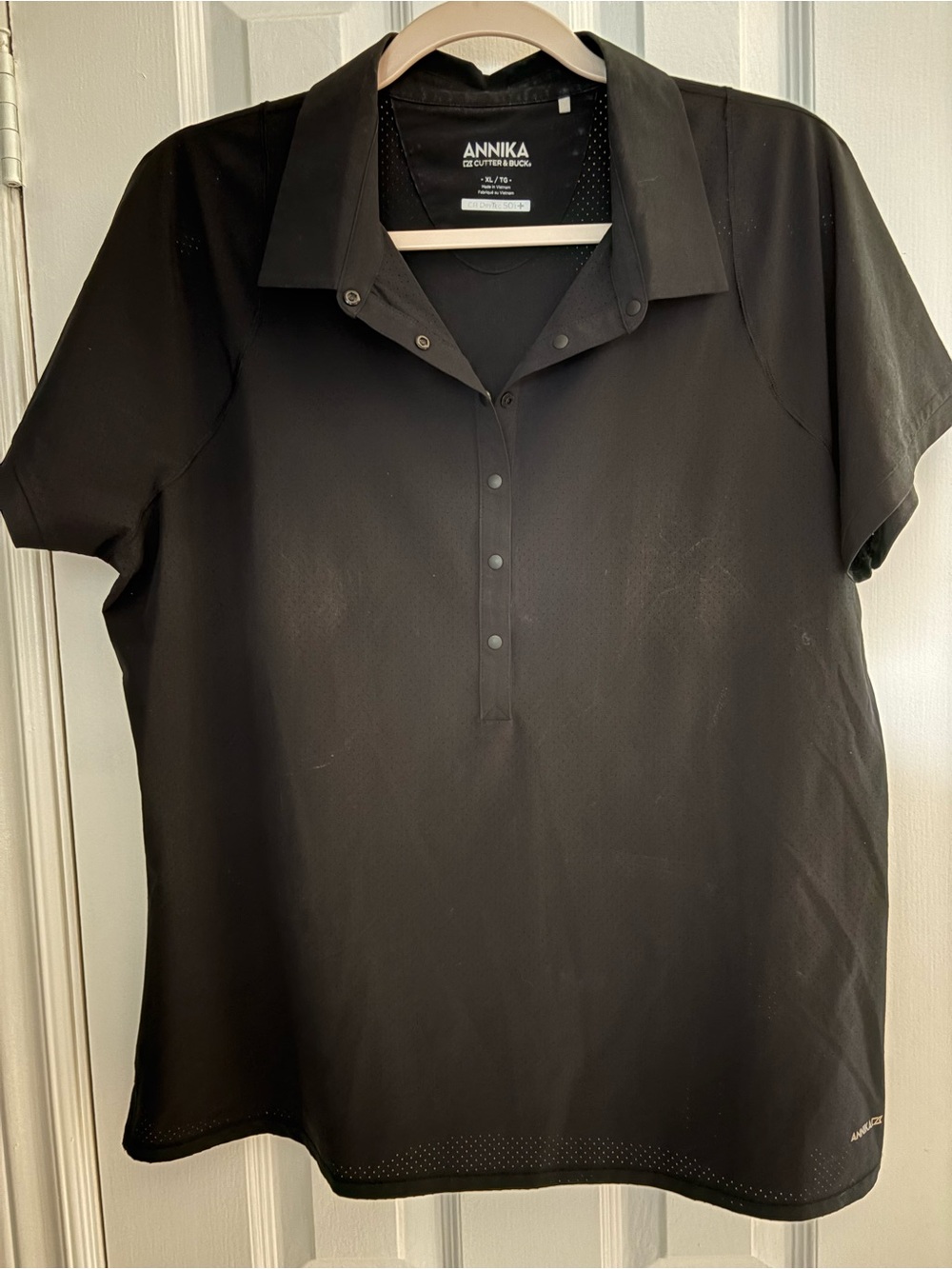 Women’s Cutter & Buck ANNIKA Athletic Top in Black - XL